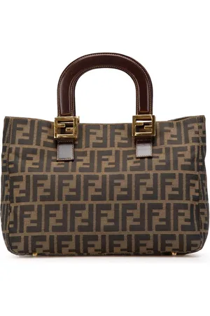 Fendi 20th Century kleine Zucca Twins Tote Bag aus Canvas