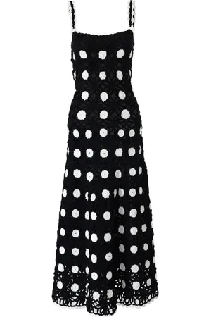 Carolina Herrera Midikleid mit Polka Dots