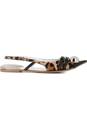 DOVE NUOTANO GLI SQUALI Slingback-Ballerinas mit Leoparden-Print