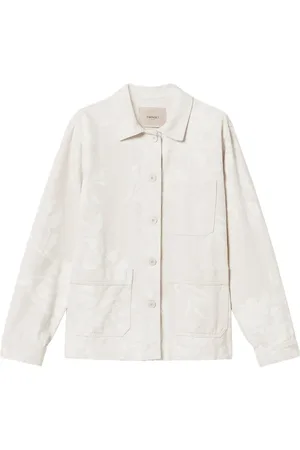 Twin-Set Hemdjacke aus Blumenjacquard