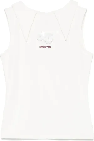 Shushu/Tong Top mit Logo-Stickerei