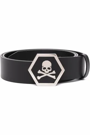Philipp Plein Gürtel mit Totenkopf-Schnalle