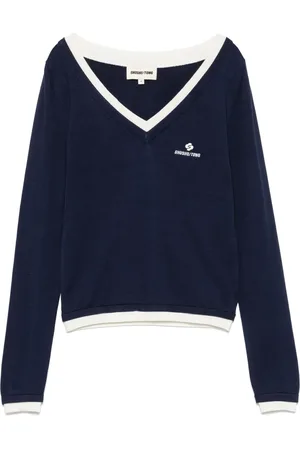 Shushu/Tong Top mit Logo-Stickerei