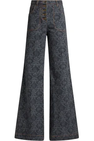 Etro Ausgestellte Jeans mit Print