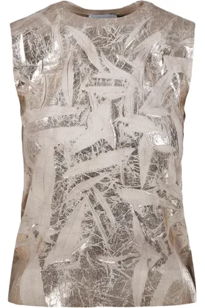 NUDE Top mit abstraktem Print