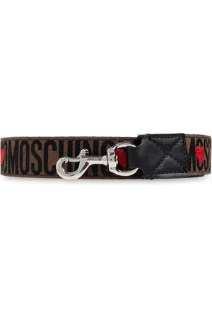 Moschino Hundeleine aus Logo-Jacquard