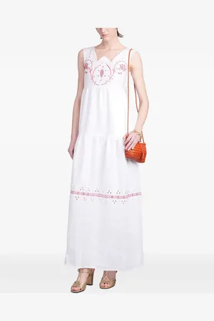 HOLY CAFTAN Maxikleid mit Stickerei