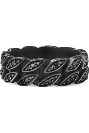 David Yurman Titanring mit schwarzen Diamanten