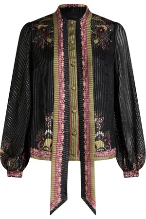 Etro Seidenbluse mit Schleifenkragen