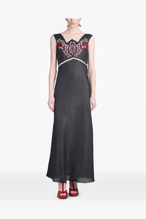 HOLY CAFTAN Maxikleid mit Stickerei