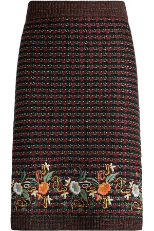 Etro Bouclé-Rock mit Stickerei