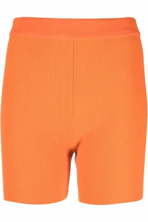Jacquemus Gerippte Le Short Arancia Radlerhose