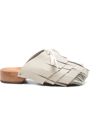 JEJIA Mules mit Fransen