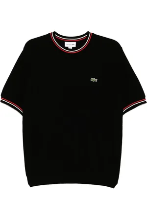 Lacoste Gestricktes T-Shirt mit Streifen