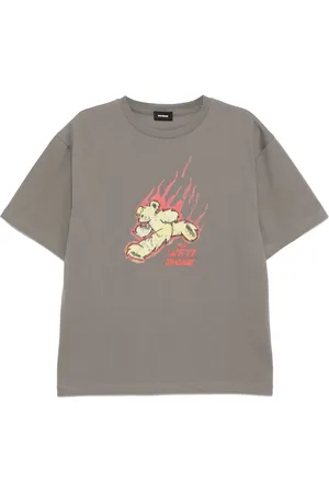 We11 Done T-Shirt mit Run Flame Teddy-Print