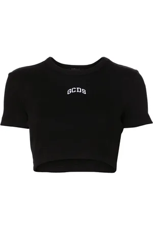 GCDS Cropped-T-Shirt mit Logo