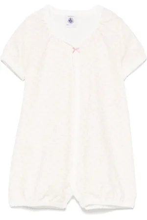 Petit Bateau Kurzer Strampler mit Blumen-Print