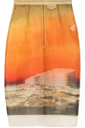 MONSE Organza-Bleistiftrock mit Print