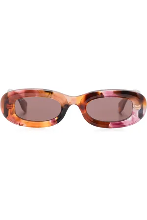 Gucci Sonnenbrille mit ovalem Gestell