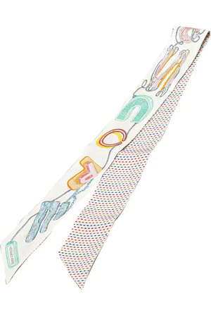 Hermès 2020-2020 Chevaloscope Twilly aus Seidenschal mit Neon-Stickerei