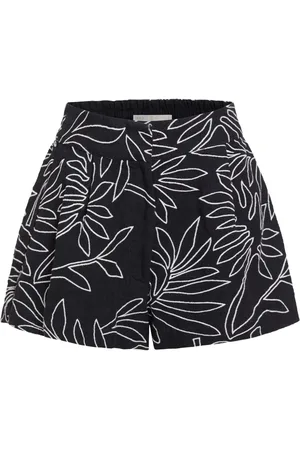 Marie Oliver Blanche Shorts mit Blattstickerei