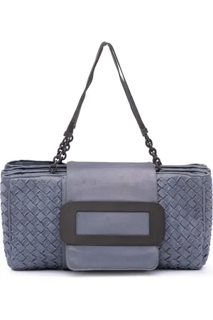 Bottega Veneta 2012-2024 Intrecciato Buckle Flap Handtasche aus Canvas