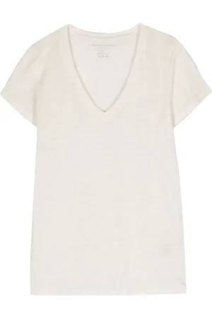 Majestic T-Shirt mit V-Ausschnitt