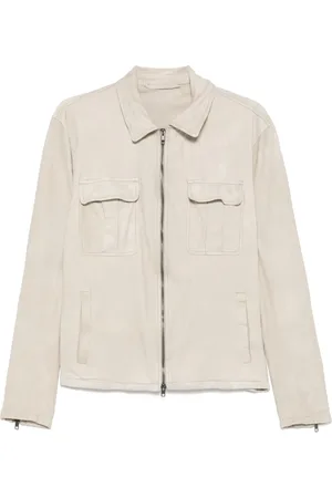 SALVATORE SANTORO Klassische Lederjacke