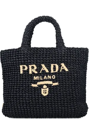 Prada Tote Bag mit gehäkeltem Logo
