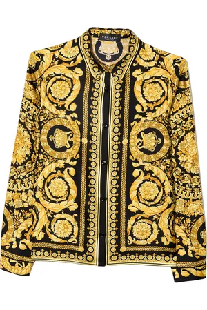 VERSACE Seidenhemd mit Barocco-Print