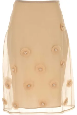 Max Mara Ombrosa Midirock mit Blumenverzierung