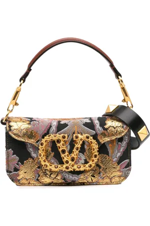 VALENTINO GARAVANI 2000-2017 kleine Satchel-Tasche aus Canvas mit Logo-Stickerei