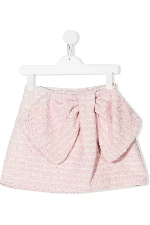 LA STUPENDERIA Bouclé-Minirock mit Schleife