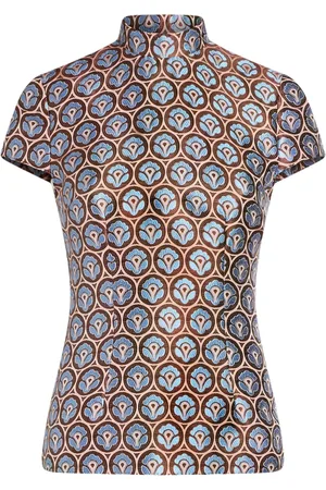 Etro Kurzärmeliges Oberteil aus Blumenjacquard