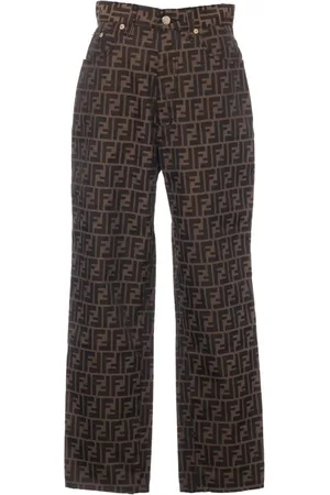 Fendi 1980-2000s Zucca Jeans mit Monogramm