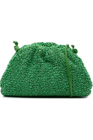 Bottega Veneta 2012-2024 Boucle The Mini Pouch Umhängetasche aua Raffiabast