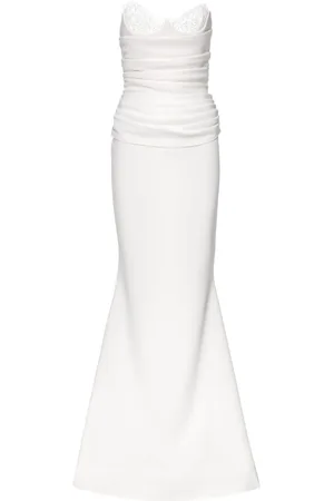 Ana Radu Gerafftes Abendkleid mit Spitze