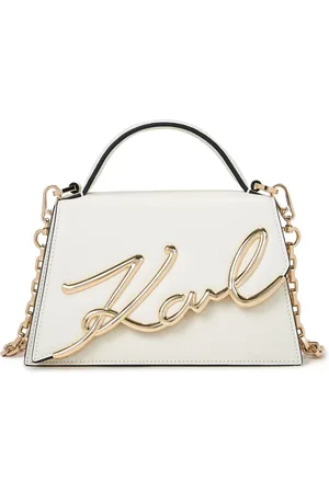 Karl Lagerfeld Kleine Signature Umhängetasche aus Leder