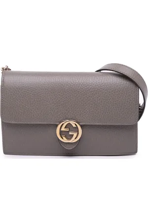 Gucci 2000-2015 GG Interlocking G Dollar Portemonnaie mit Kettenriemen