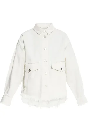 AllSaints Jeansjacke mit ausgefranstem Saum