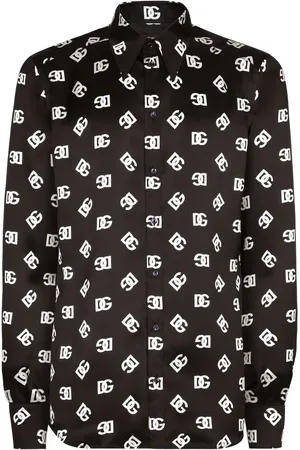 Dolce & Gabbana Seidenhemd mit DG-Print