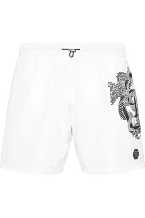 Philipp Plein Badeshorts mit Drachen-Print