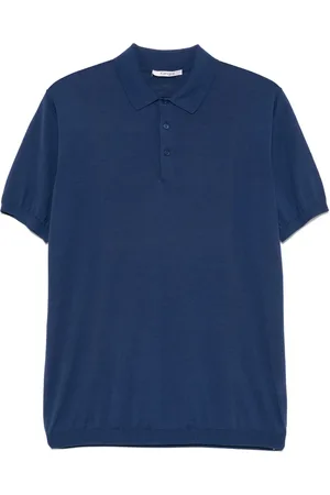 KANGRA CASHMERE Fein gestricktes Poloshirt