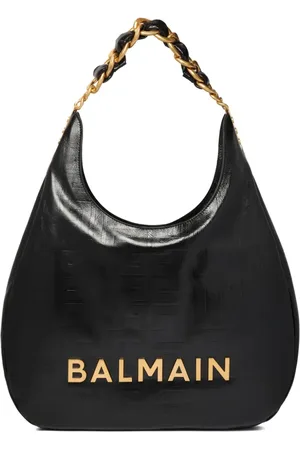 Balmain 1945 Schultertasche mit Knitteroptik