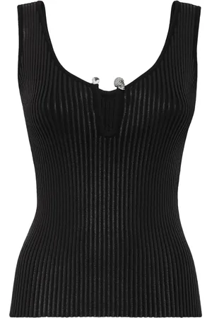 Philipp Plein Beschichtetes Tanktop aus Rippstrick