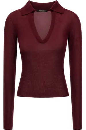 Roberto Cavalli Fein gestrickter Poloshirtkragen