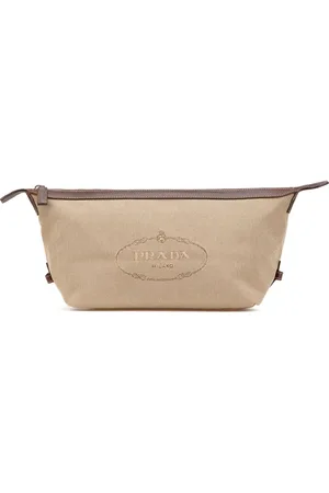 Prada 2000-2024 Canapa Clutch aus Canvas mit Logo