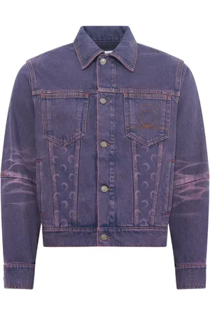 Marine Serre Jeansjacke mit Monogramm