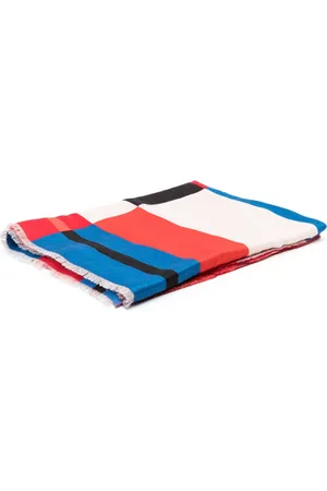 Etro Karierte Decke mit grafischem Print