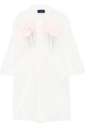 Simone Rocha Mantel mit Nelkenmotiv